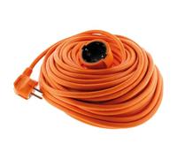 Zenitech, cable alargador Schuko de 25 m, cable H05VV-F 3G1,5 mm², máx. Potencia 3680 W a 230 V, Color naranja, Ideal para dispositivos de alto consumo, Uso interior y exterior