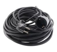 Zenitech, cable alargador Schuko HO5VV-F 3G1,5mm² 25m Negro, cable de alimentación para uso interior, aislamiento reforzado, máx. Potencia 3680W, compatible con electrodomésticos.