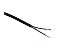 Zenitech - Cable de Alimentación Eléctrica H03VVH2-F 2x 0,75 mm² - Negro - 10 m - Estructura Plana para Electrodomésticos - Aislamiento PVC - Ideal para Uso Interior Bajo Alfombras o Rodapiés