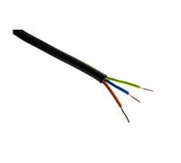 Zenitech - Cable De Alimentación Eléctrica U-1000 R2V 3G2,5mm² - Cubierta PVC Robusta Para Interior Y Exterior - Protección Fiable Contra Los Riesgos Eléctricos - Negro - 10m