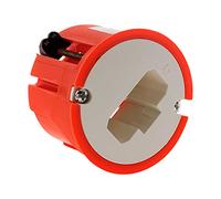 Zenitech - Caja D plique Pared Hueco Placo Ø54mm - Instalación Fácil para Lámparas de Pared - Enchufe o Casquillo DCL Requerido - Tapa Aflorada Ø50mm Incluida - Roja - Para Empotrar