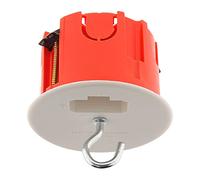 Zenitech - Caja DCL Punto de Centro para Paredes Huecas Placo Ø65 mm - Rojo - Compatible con Enchufes y Portalámparas DCL - Tapa Al Ras Ø80 mm - Instalación de Iluminación de Techo