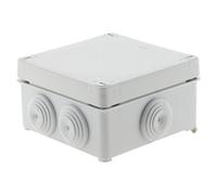 Zenitech - Caja Estanca Cuadrada 100x100x50mm - Plástico - IP55, Tapa Inseparable, Entrada Fácil de Cables - Ideal Obras Exteriores, Fijación 1/4 de Vuelta - 80mm Lado - Gris