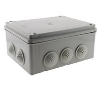 Zenitech - Caja Estanca Rectangular IP54-220 x 170 x 105 mm - Resistencia al Fuego 750°C - Fijación por Tornillos 1/4 de Vuelta - Entradas de Cables Sin Corte - Blanco