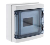 Zenitech - Caja impermeable IP65 12 módulos viene con accesorios | Seguridad infantil, riel DIN 35 mm, viene con riel DIN, bloque de terminales y accesorios, puerta transparente, caja vacía