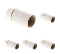 Zenitech - Casquillo E14 Termoplástico Liso - Base E14 para Lámparas - Tensión Máx 250V - Intensidad Máx 2A - Adecuada para Interior - Blanco (Paquete de 5)