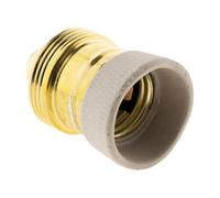 Zenitech - Casquillo E27 de Latón con Collar de Porcelana - Terminales de Tornillo - Normas CE - Ideal para Lámparas y Candelabros - Diseño Elegante y Duradero - Dorado