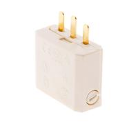 Zenitech - Clavija DCL 2P+T para Caja de Superficie y Punto Central - Blanco - Conductor 0,5 a 1mm² - Instalación Eléctrica Fácil - Inspección de Calidad Estricta - Práctica y Segura