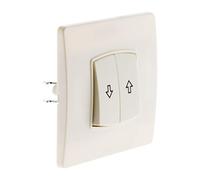 Zenitech - Control de Persiana Enrollable Borne-Auto Tornillo + Garras Diwone - Blanco - Instalación Fácil con Fijación a Tornillo y Garras - Compatible con Cajas Estándar - Clipado Fácil