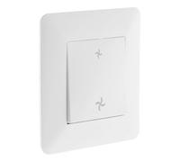 Zenitech - Control VMC Artezo - Instalación Empotrada Lista para Usar - Compatible con Caja de Empotrar - Diseño Moderno - Frente con Ajuste Milimétrico - Soporte Clipable y Placa 86x86 mm - Blanco