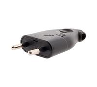 Zenitech - Enchufe Macho 2P 6A Lateral - Negro - Diseño Duradero - Compatible con Dispositivos Eléctricos - Peso Ligero 9,07 g - Instalación Fácil - Seguridad y Fiabilidad para Uso Doméstico