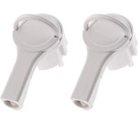 Zenitech -Enchufe macho 2P+T 16A blanco extra plano - Zenitech (Paquete de 2)