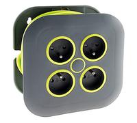 Zenitech - Enrollador doméstico 4 tomas 2P+T 16A + disyuntor - 7 metros - Gris/Verde