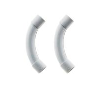 Zenitech - Juego de 2 Curvas de Derivación en PVC Rígido para Conductos IRL - Compatible con Cables Ø16, Ø20, Ø25mm - Instalación Fácil y Duradera - Gris - Ø16mm