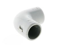 Zenitech - Juego de 3 Escuadras IRL Ø16mm - Fijación Sólida para Cables y Mangueras - PVC Rígido Resistente a Esfuerzos Mecánicos - Instalación Rápida - Gris