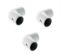 Zenitech - Juego de 3 Escuadras IRL Ø20mm - Fijación Sólida para Cables y Mangueras - PVC Rígido Resistente a Tensiones Mecánicas - Instalación Rápida - Gris