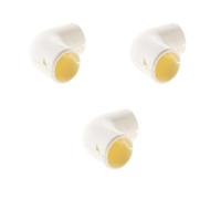 Zenitech - Juego de 3 Escuadras para Tubos IRL Ø16mm - PVC Rígido para Durabilidad Máxima - Instalación Estable y Segura - Apta para Ø16mm, Ø20mm, Ø25mm - Blanco