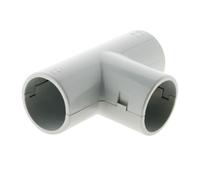 Zenitech - Juego de 5 Tees para Tubo IRL Ø25mm - Plástico de Alta Calidad para Derivaciones Simples y Rápidas - Compatible con Ø16mm, Ø20mm, Ø25mm - Gris