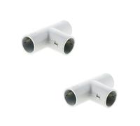 Zenitech - Lote de 2 Tes para Tubo IRL Ø20mm - Derivaciones Rápidas, Máxima Flexibilidad - Disponible Ø16mm, Ø20mm, Ø25mm - Seguridad Estándar - Gris
