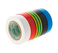 Zenitech - Lote de 5 Cintas Adhesivas 15mm x 10m - Protección Contra Cortocircuitos, Humedad, Aislamiento de Cables - Fijación Multi-Superficie, Resistente a Temperaturas, Desgaste - Negro