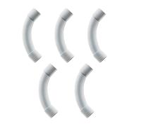 Zenitech - Lote de 5 Curvas para Tubo IRL - Ø16 mm - PVC Rígido - Gris - Instalación Fácil para Derivaciones de Cableado - Adaptabilidad Ø16/Ø20/Ø25 mm - Organización y Protección Óptima de Cables