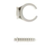 Zenitech - Lote de 50 Clips con Tacos Ø20mm - Polipropileno - Fijación Segura de Cables, Perforación Ø8mm, Opciones Ø16/Ø20/Ø25mm, Normas de Seguridad - Instalación Fiable - Gris