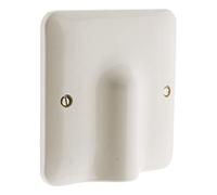 Zenitech - Placa de Salida de Cable 32A - 100 x 100 mm - Blanco - Con Abrazacables - Fijación por Tornillos - Material Resistente a Impactos - Para Gestión y Protección de Cables Eléctricos