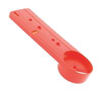 Zenitech - Plantilla de Montaje para Caja de Empotrar Doble y Triple - Roja - Distancia Entre Ejes 71 mm y 57 mm - con Niveles Integrados - Regla de Medición Precisa - para Instalación Eléctrica