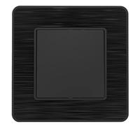 Zenitech - Pulsador completo 10A - metal negro cepillado - Gama Kouro