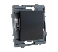 Zenitech - Pulsador de empotrar - para componer - metal negro cepillado - Gama Kouro