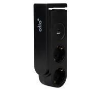 Zenitech - Regleta de sobremesa 2 Tomas Schuko 16A + 2 Puertos USB C 3,4A - Cable de 1,5 m - Diseño Compacto - Negro