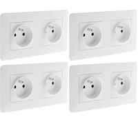 Zenitech - Toma Doble 16A Blanca - Artezo (Paquete de 4)
