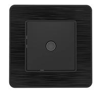 Zenitech - Toma TV completa - Ø9,52mm - metal negro cepillado - Gama Kouro