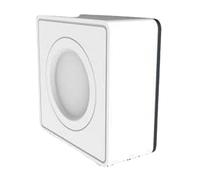 Zenitech, Vulco, caja de conexiones de superficie blanca, policarbonato, fácil instalación sin herramientas, compatible con molduras estándar, garantía de 2 años, norma CE, versátil, diseño moderno