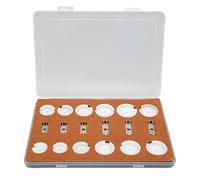 ZenithAur Herramienta de prensado para cajas de relojes, kit de 18 piezas con 12 troqueles y 6 abridores, construcción de acero inoxidable/POM para selecciones de doble águila (Día)