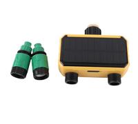 ZenithAur Temporizador de aspersor Solar con Sensor de Lluvia y Salidas duales para riego de césped de jardín, metodo de riego automático con Entrada G3/4 y G1/2