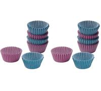 Zenker 100 Cápsular para Bombones o Cupcakes, moldes para repostería, cápsulas para Magdalenas, Papel, Surtidos en Rosa, Celeste y Crema, 3,5x2 (Paquete de 2)