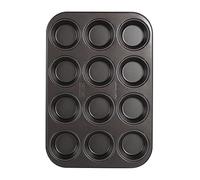 Zenker 12 moldes para magdalenas y cupcakes, resistentes al calor, antiadherente, color negro