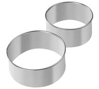 Zenker 44870 - Juego de 2 cortadores de donut redondos lijados (acero inoxidable, 9,5 x 4,2 cm)