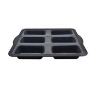Zenker 685535 - Molde para financieros (silicona, fibra de vidrio, molde para 6 financieros, molde para tartas, silicona, fibra de vidrio, nailon, gris, 26,2 x 22 x 3,1 cm)