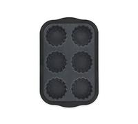 Zenker 685537 Molde de 6 tartaletas de fibra de vidrio, molde para 6 tartaletas, molde para tartaletas, silicona fibra de vidrio, blanco, 28,3 x 18,4 x 2 cm