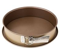 Zenker 7350 Mojave Gold Molde Desmontable con Fondo Plano Acero Inoxidable Dorado Caoba, Acero Inoxidable, Doré Acajou, 26 x 26 x 6.5 cm