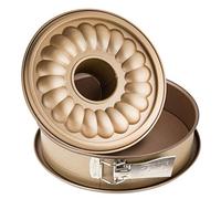Zenker 7352 Spring Forma con Plano de Tubo y Suelo Diámetro 26 cm, Mojave Oro
