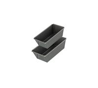 Zenker 9916650 - Juego de 2 moldes para tartas (20 cm y 16 cm, molde para tartas, molde rectangular, molde para tartas, molde rectángulo, acero, 20,5 x 11,5 x 7 cm, negro 2