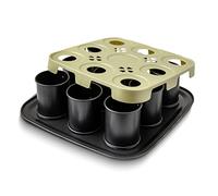 Zenker Bake, Click & Go - Bandeja para tartas (9 unidades, 29 x 29 x 7 cm, con tapa para transporte directo)