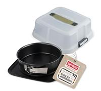 Zenker Bake, Click & Go - Molde desmontable con tapa para el transporte directo, 24 x 8 cm, 24 x 8 cm, molde para hornear y transportar