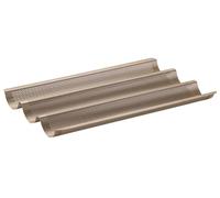 Zenker Bandeja para baguette de 3 piezas, perforada para baguettes crujientes, revestimiento antiadherente que evita que se pegue, resistente al calor hasta +230 °C, 38,5 x 25 x 3 cm