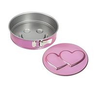 Zenker Molde desmontable con 2 bases decorar en acero con revestimiento antiadherente Ilag. Rosa y gris. 26x6,5cm. 1 ud.
