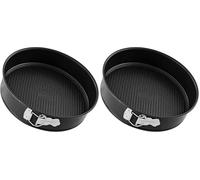 Zenker Molde desmontable de 20 cm, antiadherente, redondo con base plana (color negro), cantidad: 1 pieza (Paquete de 2)