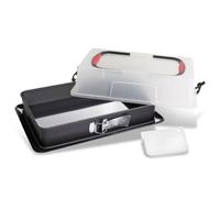Zenker Molde Desmontable Rectangular Deluxe con Tapa, Bandeja con Fondo Esmaltado y Protección Antigoteo, Acero con Revestimiento Antiadherente ILAG , Negro, 42 x 29 x 7 cm